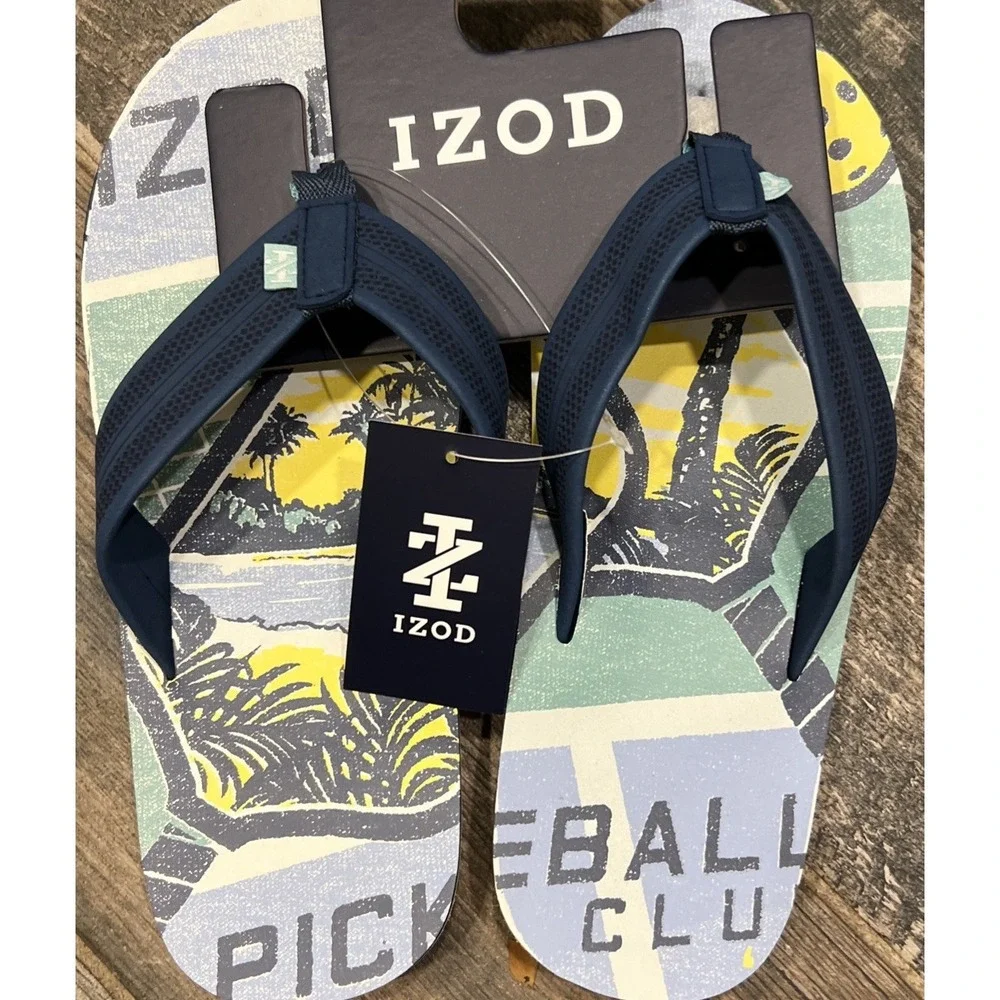 New IZOD Men's Flip Flops Sandals 